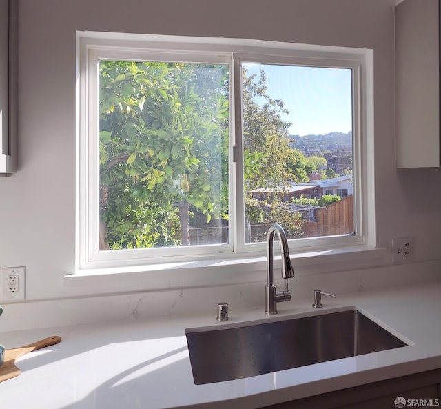 kitchen with sink and a wealth of natural light