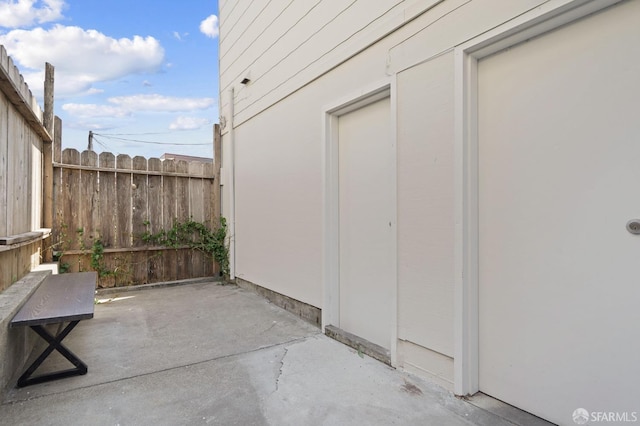 view of patio / terrace with fence