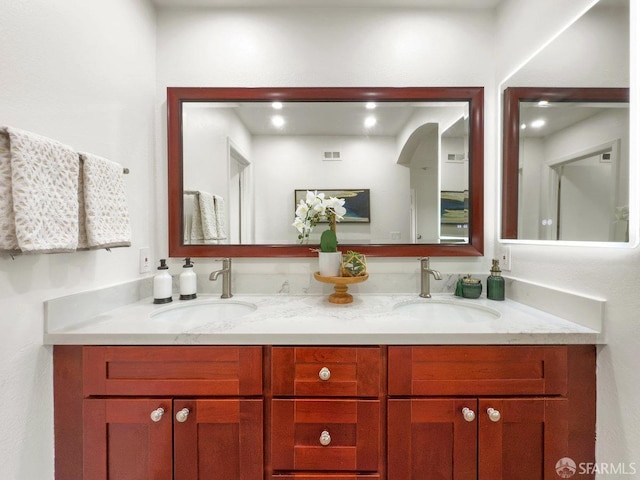1113 Pebblewood Way, San Mateo, CA 94403 - full bathroom with double vanity, a sink, and visible vents