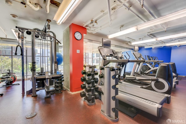 view of exercise room