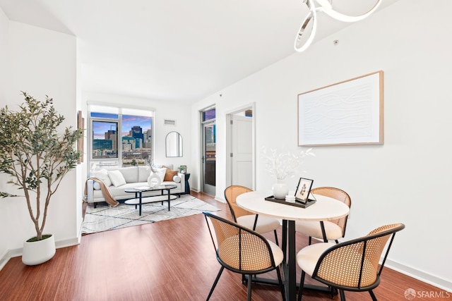 177 Townsend St Unit 925, San Francisco, CA 94107 - dining area with light wood-style floors and baseboards
