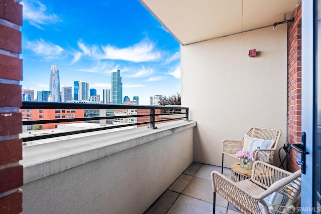 balcony with a view of city