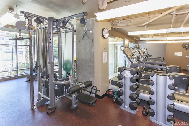 view of exercise room