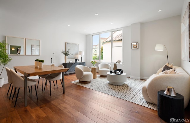 351 Buena Vista E Avenue 604E, San Francisco, CA 94117 - living room with wood-type flooring and recessed lighting