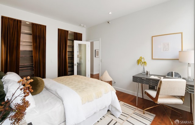 351 Buena Vista E Avenue 604E, San Francisco, CA 94117 - bedroom with wood finished floors and recessed lighting