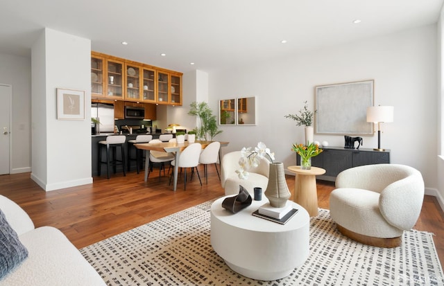 351 Buena Vista E Avenue 604E, San Francisco, CA 94117 - living area with wood finished floors and recessed lighting