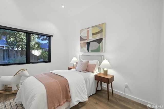 206 Donohoe St, East Palo Alto, CA 94303 - bedroom with wood finished floors, recessed lighting, and high vaulted ceiling