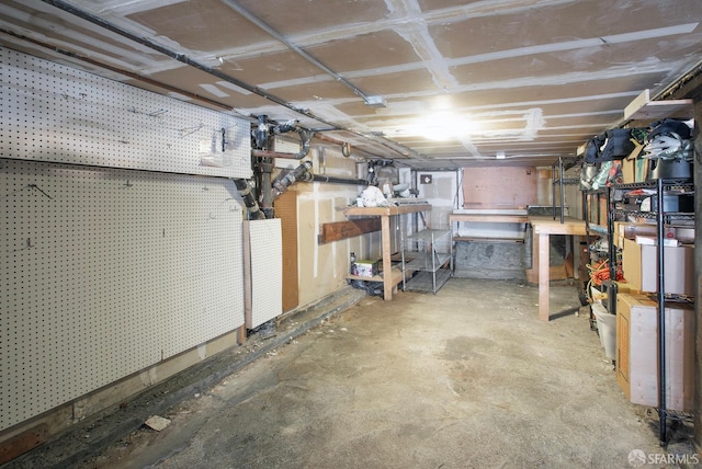213 Virginia Ave, San Francisco, CA 94110 - unfinished basement with a workshop area