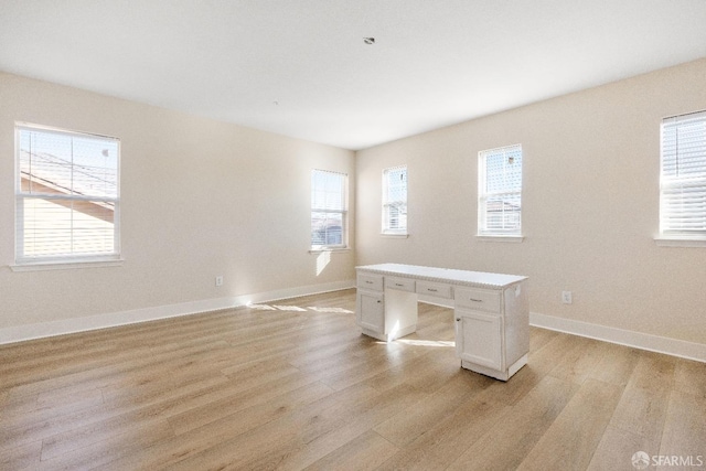 empty room featuring light wood-type flooring