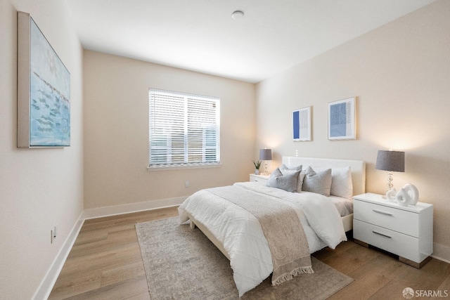 bedroom featuring light hardwood / wood-style flooring