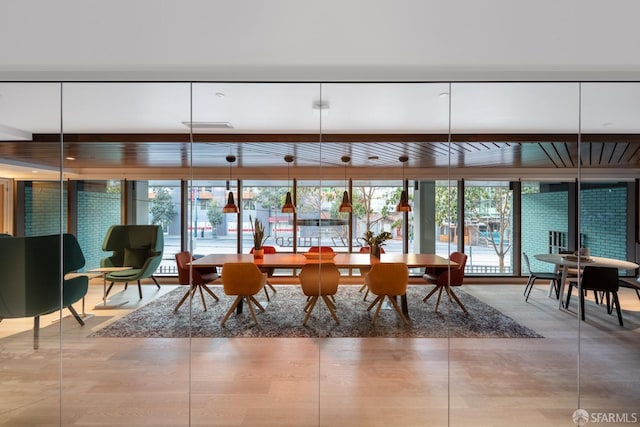 dining area with plenty of natural light