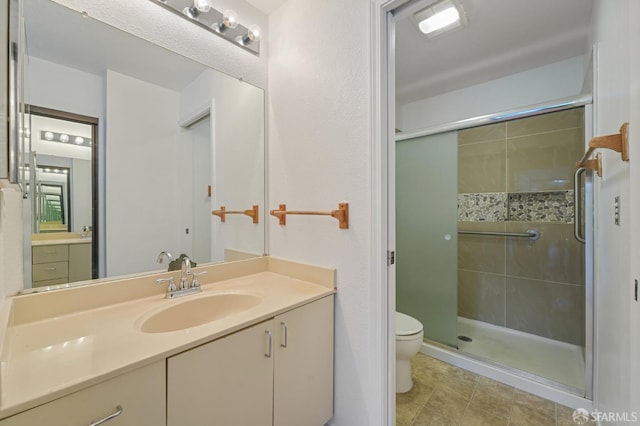 920 Mission Rd Unit 15, South San Francisco, CA 94080 - bathroom with a shower stall, vanity, and tile patterned floors