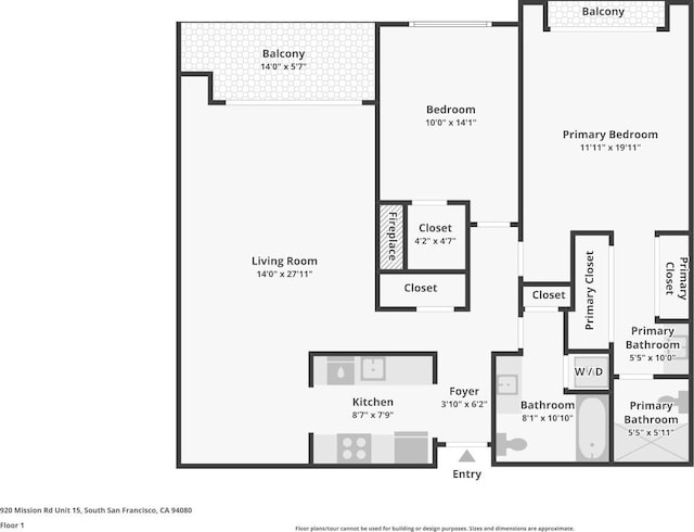 920 Mission Rd Unit 15, South San Francisco, CA 94080 - view of home floor plan