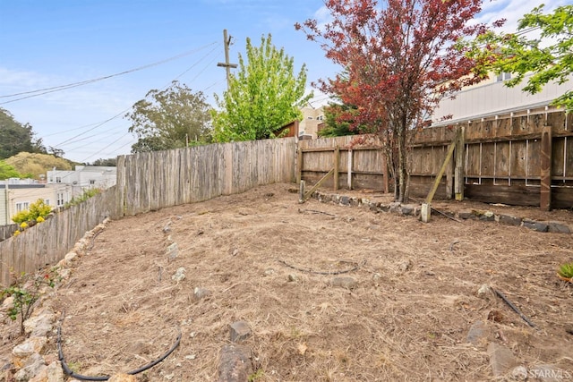 view of fenced backyard
