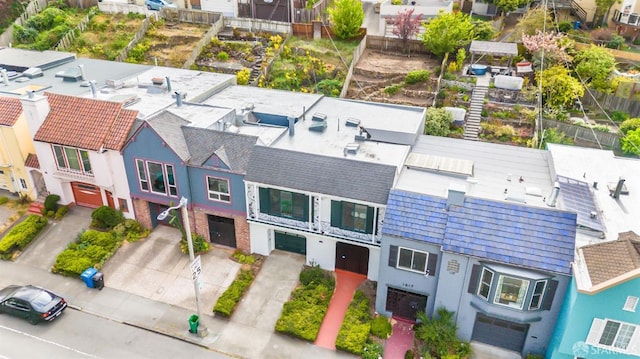aerial view of residential area