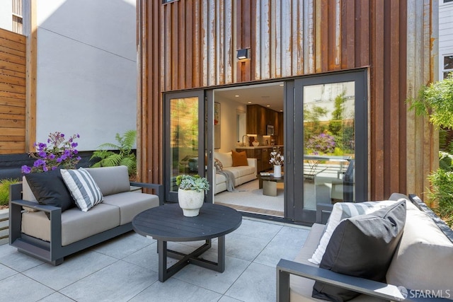 view of patio featuring outdoor lounge area