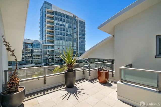 view of patio with a balcony