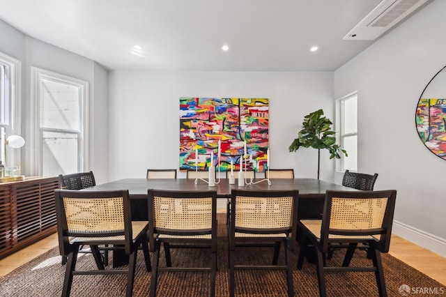 1029 Jackson St Unit 1031, San Francisco, CA 94133 - dining area featuring light wood-style floors, plenty of natural light, recessed lighting, and baseboards