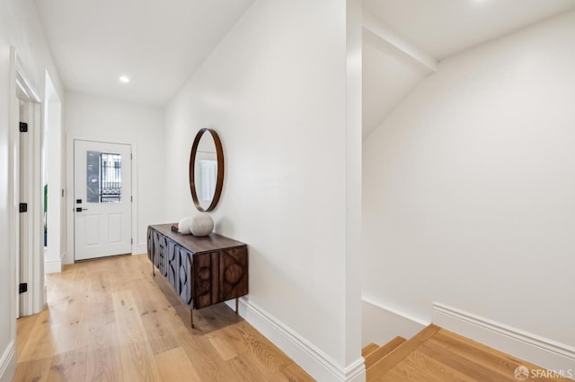 1029 Jackson St Unit 1031, San Francisco, CA 94133 - foyer featuring light wood-type flooring, baseboards, and recessed lighting