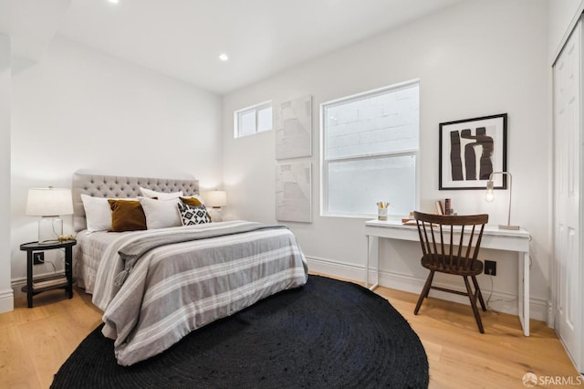 1029 Jackson St Unit 1031, San Francisco, CA 94133 - bedroom featuring wood finished floors, recessed lighting, and baseboards