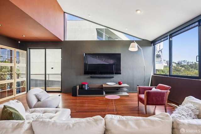 6353 Skyline Blvd, Oakland, CA 94611 - living room with wood finished floors