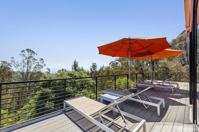 6353 Skyline Blvd, Oakland, CA 94611 - view of wooden terrace