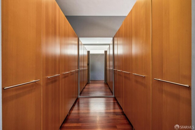 6353 Skyline Blvd, Oakland, CA 94611 - hallway featuring dark wood finished floors