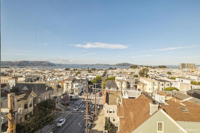 city view featuring a mountain view and a residential view