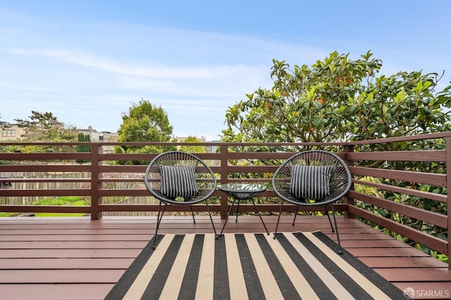 view of wooden terrace