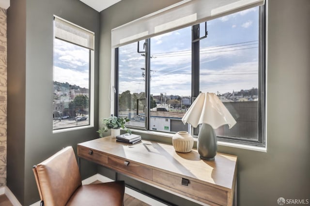 office space featuring a wealth of natural light