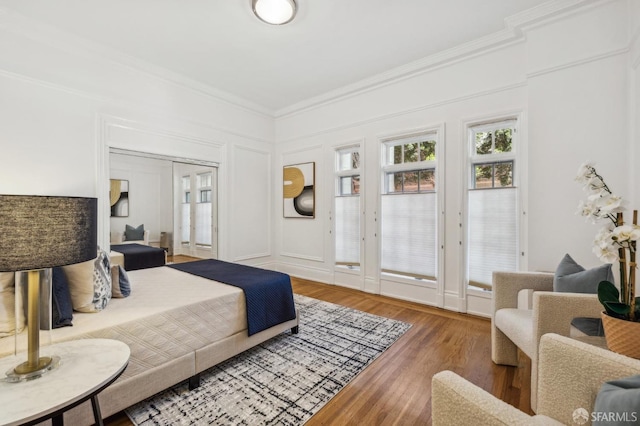 735 Geary St Unit 102, San Francisco, CA 94109 - bedroom featuring crown molding and wood finished floors
