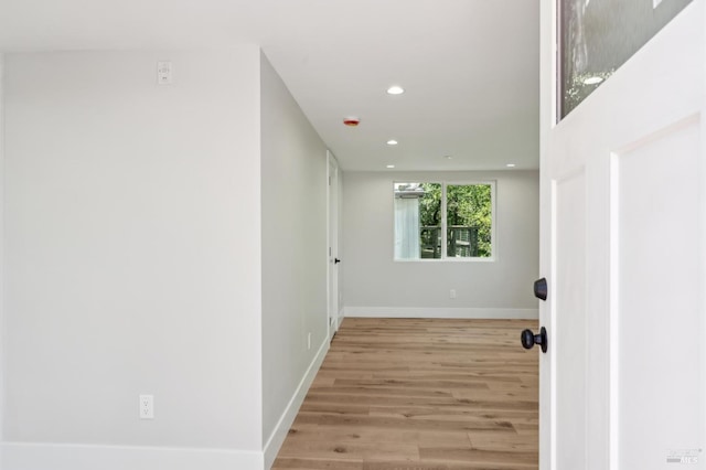 745 Redwood Rd, San Anselmo, CA 94960 - empty room with light wood-style flooring, recessed lighting, and baseboards