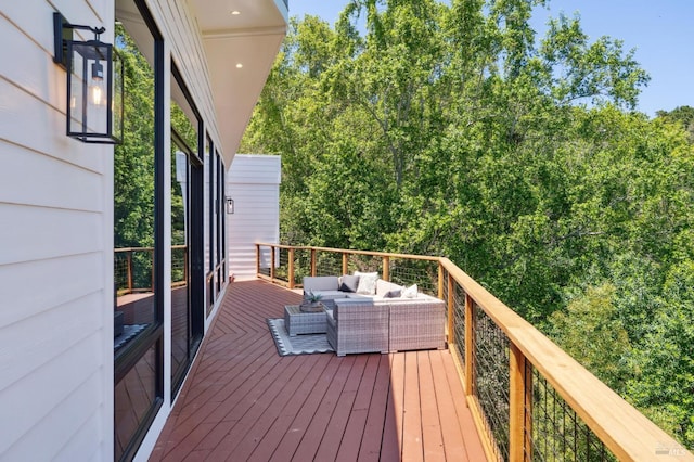745 Redwood Rd, San Anselmo, CA 94960 - wooden deck with an outdoor living space