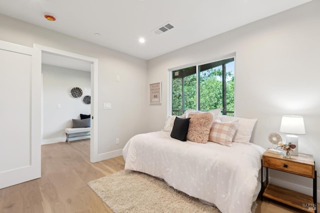 745 Redwood Rd, San Anselmo, CA 94960 - bedroom with light wood-style floors, baseboards, and recessed lighting