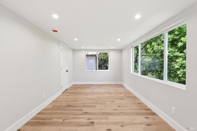 745 Redwood Rd, San Anselmo, CA 94960 - spare room with light wood-type flooring, baseboards, and recessed lighting