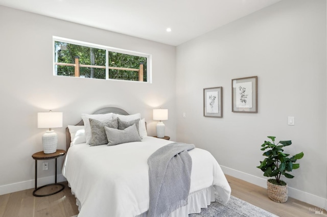 745 Redwood Rd, San Anselmo, CA 94960 - bedroom featuring baseboards, wood finished floors, and recessed lighting