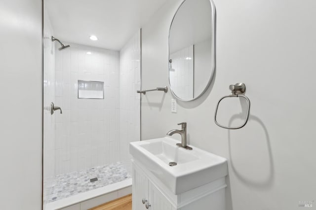 745 Redwood Rd, San Anselmo, CA 94960 - bathroom with a tile shower and vanity