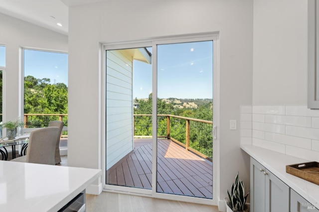745 Redwood Rd, San Anselmo, CA 94960 - doorway to outside with plenty of natural light and light wood-style flooring