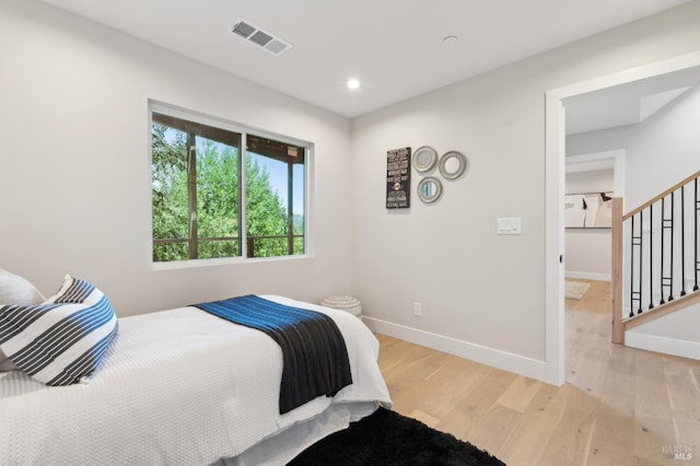 745 Redwood Rd, San Anselmo, CA 94960 - bedroom featuring light wood-type flooring, baseboards, and recessed lighting