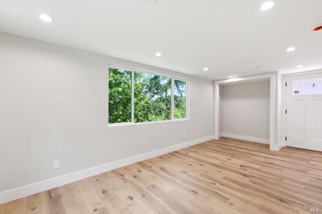 745 Redwood Rd, San Anselmo, CA 94960 - unfurnished bedroom with baseboards, recessed lighting, and light wood-style floors