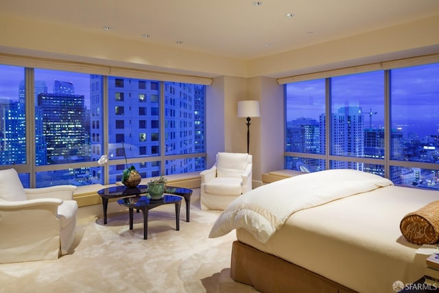 bedroom with carpet flooring