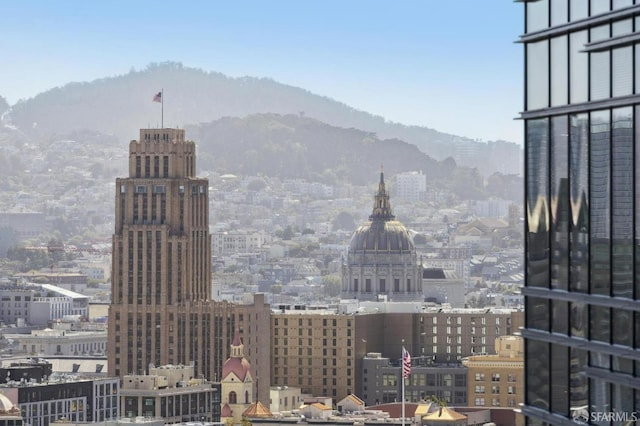 view of city featuring a mountain view