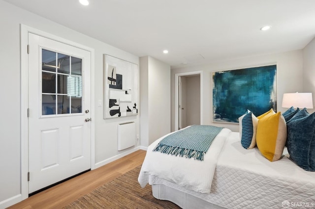 bedroom featuring wood-type flooring