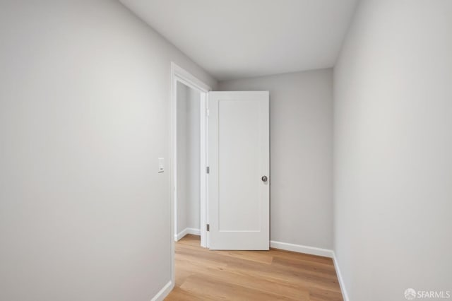 unfurnished room featuring light hardwood / wood-style flooring