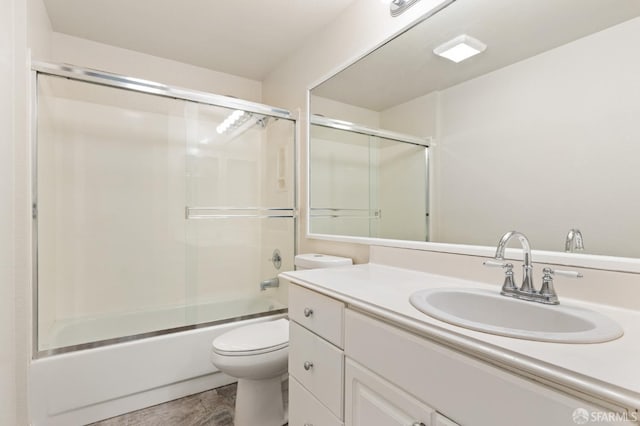 163 Stoneridge Ln, San Francisco, CA 94134 - bathroom featuring toilet, vanity, and enclosed tub / shower combo
