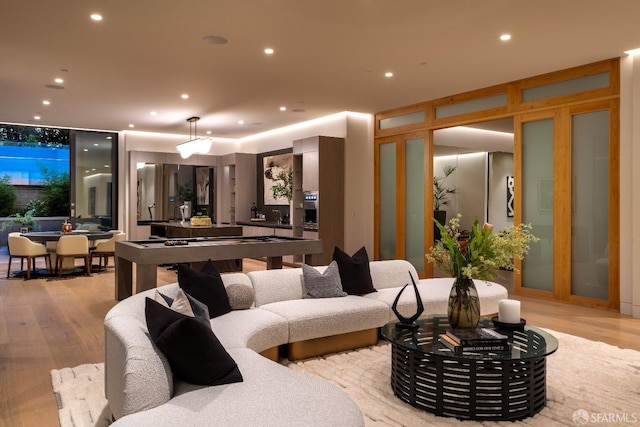 lobby with recessed lighting