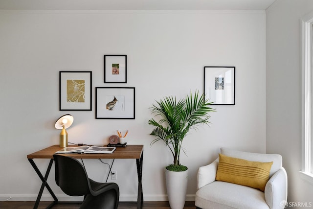 1347 Green St, San Francisco, CA 94109 - office with baseboards and wood finished floors