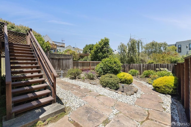 570 Jersey St, San Francisco, CA 94114 - fenced backyard featuring stairs