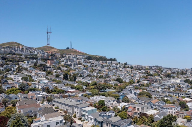 570 Jersey St, San Francisco, CA 94114 - aerial perspective of suburban area featuring a mountain backdrop