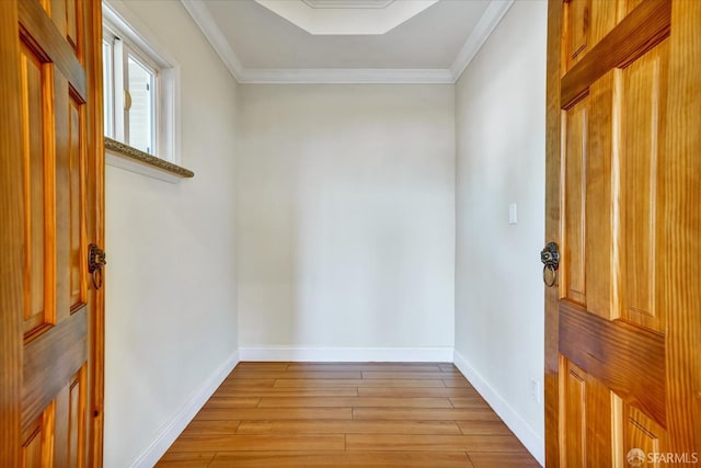2486 26th Ave, Oakland, CA 94601 - hall featuring light wood-style floors and crown molding